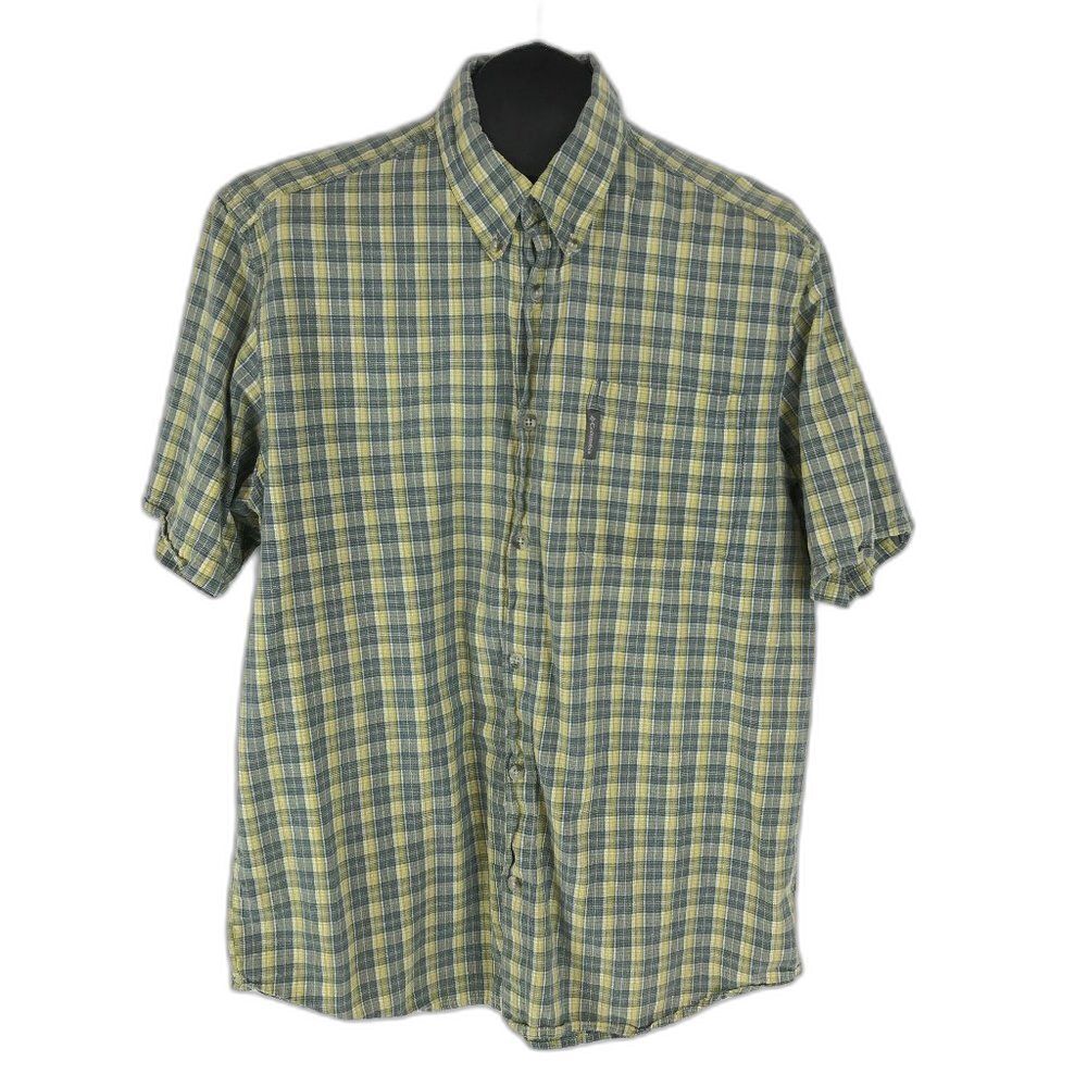 Columbia XCO Button Down Shirt Men's Large Casual Short Sleeve Cotton Plaid